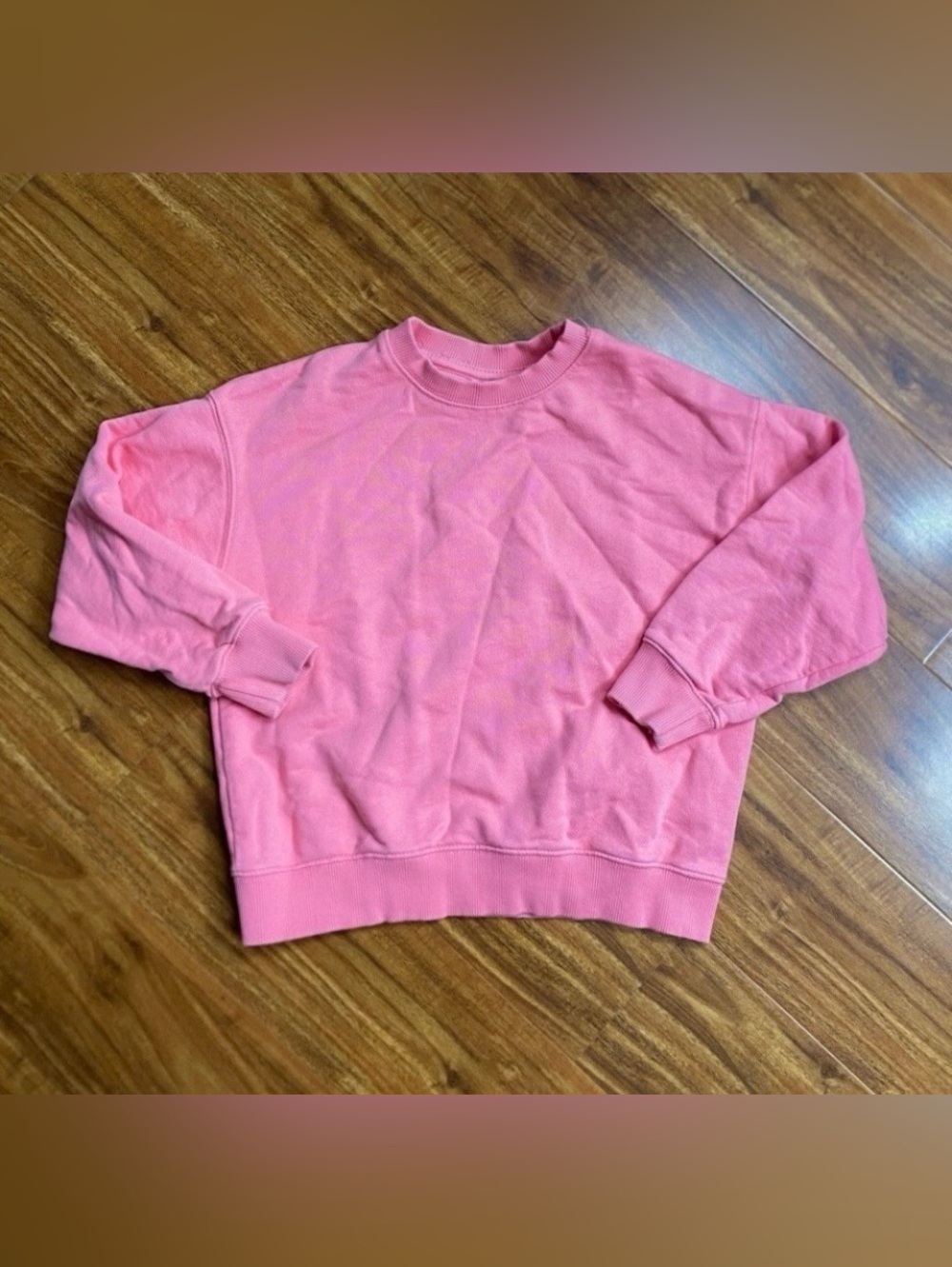 Zara Girls Pink Crew Sweatshirt Size 8 Casual Streetwear Urban Girly Sporty